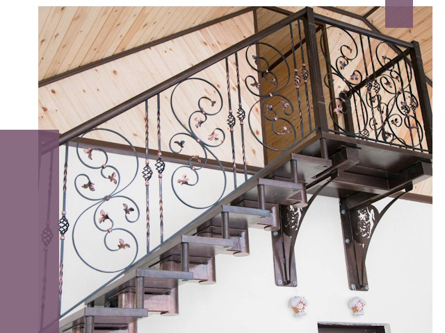 Кованые лестницы в Сасове от 78819 руб. под ключ