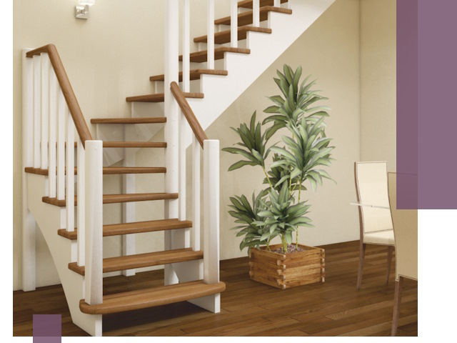 Г-образные лестницы под ключ в Сасове — изготовление и монтаж