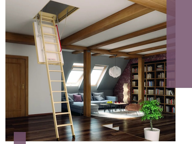 Чердачные лестницы под ключ в Сасове: изготовление и монтаж