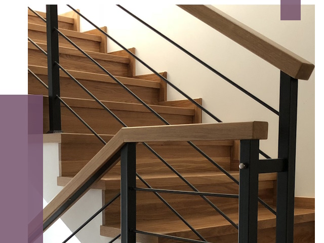 Обшивка металлической лестницы деревом в Сасове от 4295 руб.