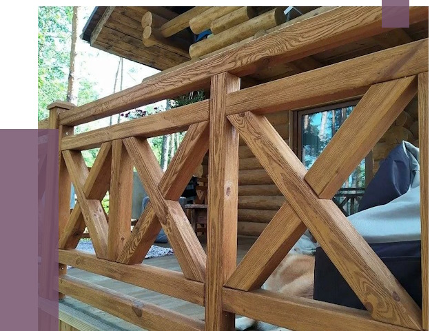 Деревянные перила под ключ в Сасове от 7579 руб. 