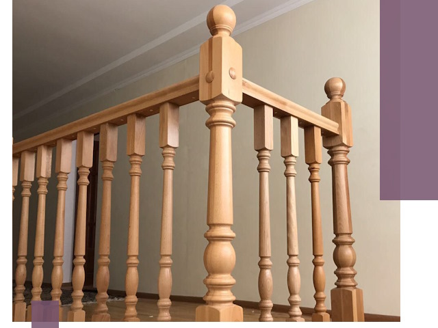 Деревянные перила на заказ в Сасове: монтаж и изготовление