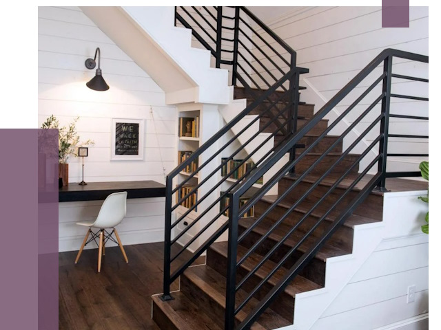 Перила для лестницы в доме в Сасове от 7326 руб. — ПРОЛЁТ-Ссв