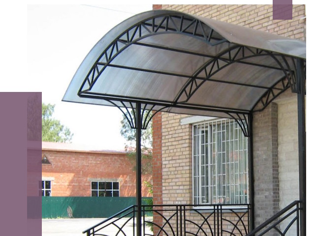 Металлические навесы и козырьки в Сасове от 12631 руб.