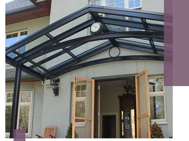 Изготовление и монтаж навесов и козырьков в Сасове