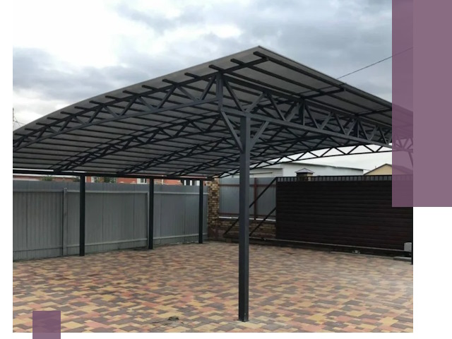 Недорогие навесы под ключ в Сасове — изготовление и монтаж