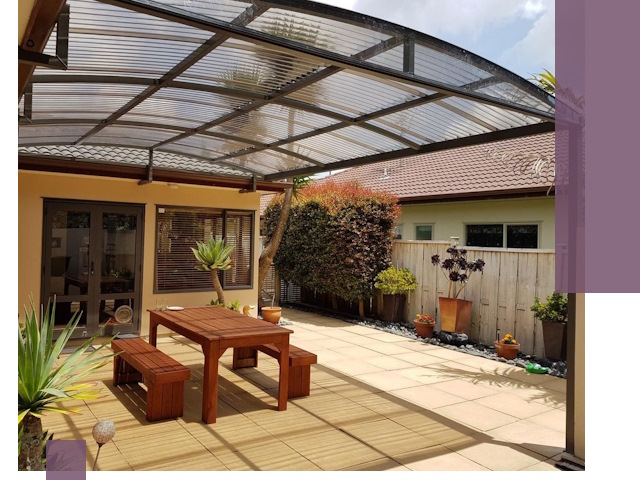 Навесы во двор под ключ в Сасове — изготовление и монтаж