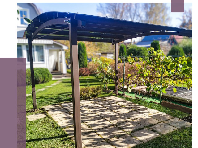 Навесы для дачи в Сасове от 12581 руб. под ключ — ПРОЛЁТ-Ссв