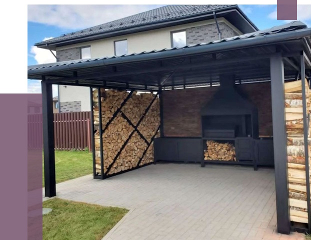 Навесы для барбекю в Сасове от 12581 руб. под ключ | ПРОЛЁТ-Ссв