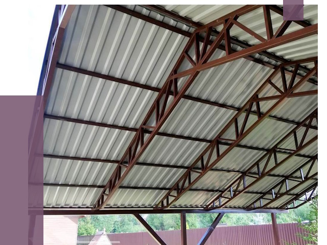 Навесы из профнастила в Сасове от 7276 руб. | ПРОЛЁТ-Ссв