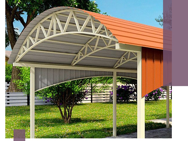 Навесы из профнастила под ключ в Сасове — установка и монтаж