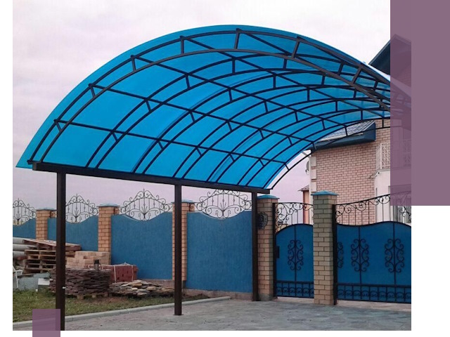 Арочные навесы под ключ в Сасове — изготовление и монтаж