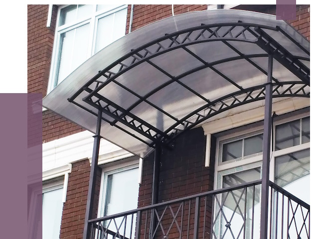 Козырьки над балконом в Сасове от 8539 руб.  | ПРОЛЁТ-Ссв