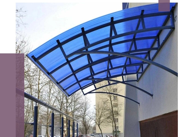 Козырьки из поликарбоната в Сасове от 4244 руб. под ключ | ПРОЛЁТ-Ссв