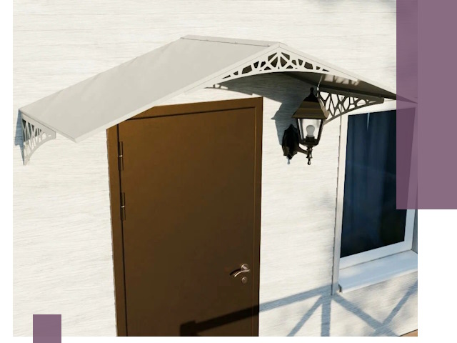 Металлические козырьки на входы и террасы в Сасове