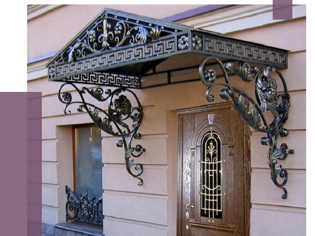Кованые козырьки в Сасове под ключ от 12581 руб. — ПРОЛЁТ