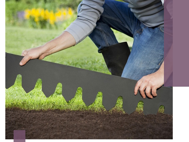 Металлические бордюры для газона в Сасове — изготовление и монтаж